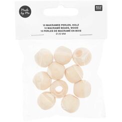 Rico Design 500211 Perle Runde Perle Holz Natürlich/Natur 10 Stück(e)