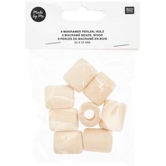 Rico Design 500217 Perle Quadratische Perle Holz Natürlich/Natur 8 Stück(e)