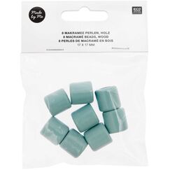 Rico Design 500225 Perle Quadratische Perle Holz Türkis 8 Stück(e)