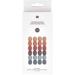 Rico Design 500230 Perle Ovale Perle Holz Mehrfarbig 24 Stück(e)