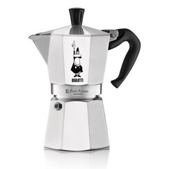 Bialetti Moka Express Mokka-Kanne 0,3 l Aluminium, Schwarz