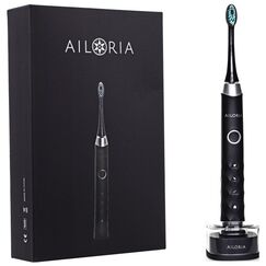 Ailoria SHINE BRIGHT Erwachsener Schallzahnbürste Schwarz, Blau