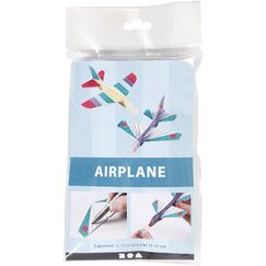 Creativ Company Flugzeug, L 11,5-12,5 cm, B 11-12 cm, Weiß, 3Stck.