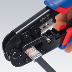 Knipex 97 51 10 Kabel-Crimper Crimpwerkzeug Schwarz, Blau, Rot