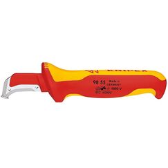 Knipex Kabelmantelmesser 009855 Metallisch, Rot, Gelb Feststehendes Messer