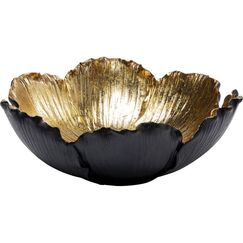 KARE Flower Bloom Schwarz, Gold Polyresin