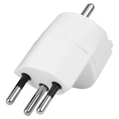 Steffen 52S00064 WS Netzstecker-Adapter T12 Weiß