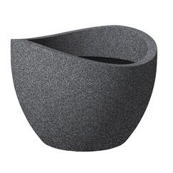 Scheurich Wave Globe 250 Draußen Topfpflanzer Freistehend Kunststoff Schwarz