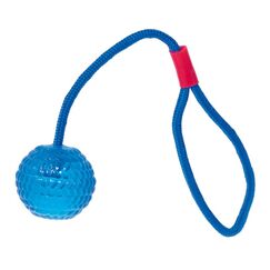 SwissPet Ball mit Wurfseil, hellblau