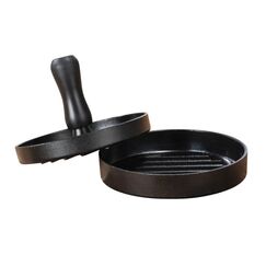 WENKO 55065100 Hamburger-Presse Schwarz Aluminium
