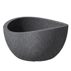 Scheurich Wave Globe Bowl 252 Draußen Topfpflanzer Freistehend Kunststoff Schwarz