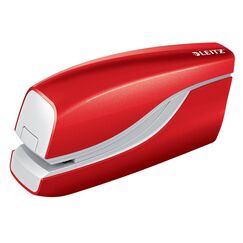 Leitz NeXXt WOW Elektrischer Tacker 10 Blätter Dauerhafte Klammern, Farbe: Rot