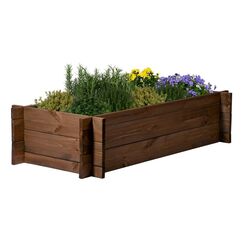 Dobar 58404FSCE Blumenkübel Draußen Pflanzgefäß Freistehend Pinienwald Dark brown