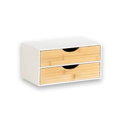 Kesper 58962 Schreibtischablage Bambus Natürlich/Natur, Weiß