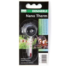 Dennerle Nano Thermometer Flüssigkeitsumgebungs-Thermometer Aquarium Schwarz, Weiß