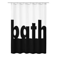 Kleine Wolke Bath Duschvorhang Öse Polyester Schwarz, Weiß