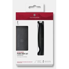 Victorinox Classic Schneidbrett Set schwarz Set 2tlg, Schneidbrett + Picknickmesser