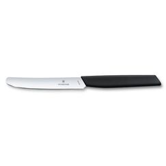 Victorinox Tafelmesser 11cm Schwarz Gerader Schliff
