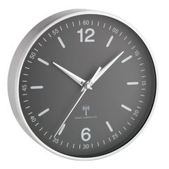 TFA-Dostmann 60.3503.10 Wand- /Tischuhr Quarzuhr Kreis Grau, Silber