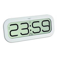 TFA-Dostmann 60.4514 Digitale Uhr Oval Weiß