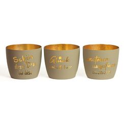 CHALET Metall-Windlicht Tauperush assortiert