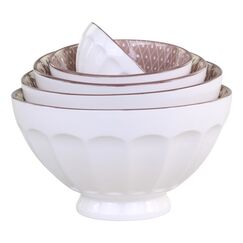 Chic Antique 61065407 Speiseschüssel Schüssel-Set Rund Porzellan Rose 1 Stück(e), Farbe: Rose
