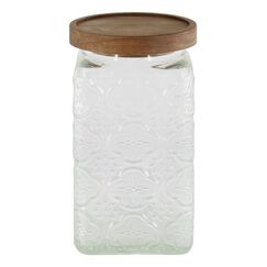 Chic Antique 61099700 Glas Quadratisch Glas, Silikon, Akazienholz Transparent