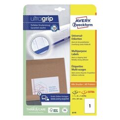 Avery 6119 selbstklebendes Etikett Rechteck Permanent Weiß 30 Stück(e)