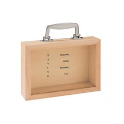 GLOREX 6 1684 201 Spardose Transparent, Holz Holz 1 Stück(e)