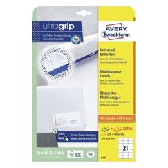 Avery 6174 selbstklebendes Etikett Rechteck Permanent Weiß 630 Stück(e)