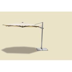 Suncomfort by Glatz Varioflex Solar LED Balkonschirm Quadratisch Hellgrau, Farbe: Hellgrau