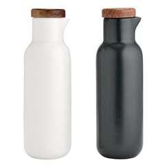 Ladelle 62064 Karaffe, Krug & Flasche 0,32 l Schwarz, Weiß, Farbe: Schwarz, Weiß