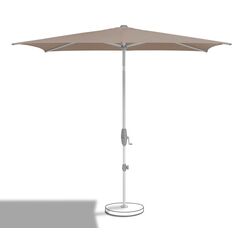 Suncomfort by Glatz Shell Turn Terrassenschirm Rechteck Graubraun, Farbe: Graubraun