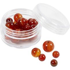 Creativ Company 632020 Perle Runde Perle Stein Orange, Rot 28 Stück(e)