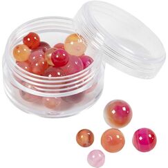 Creativ Company 632025 Perle Runde Perle Agate Beige, Rose 28 Stück(e)