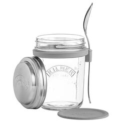 Kilner 65025899 Lebensmittelaufbewahrungsbehälter Rund Set 0,35 l Grau, Transparent 1 Stück(e)