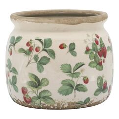 Chic Antique 65104519 Blumenkübel Drinnen/Draußen Tischübertopf Freistehend Keramik Mehrfarbig, Cremefarben