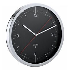 Blomus CRONO L Funkgesteuerte Uhr Rund Schwarz, Farbe: Schwarz