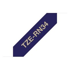 Brother TZE-RN34 Etiketten erstellendes Band Gold auf Marineblau