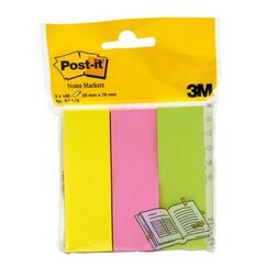 3M Post-it selbstklebendes Etikett Rechteck Entfernbar Grün, Pink, Gelb 3 Stück(e)