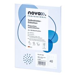 novooo. 67144 Druckeretikett Weiß