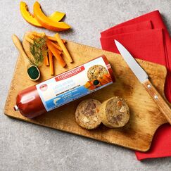 Fleischeslust 6781745 Hunde-Dosenfutter Rind, Karotte, Kürbis, Lachs, Spirulina Universal 400 g