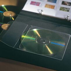 3L CD/DVD Pockets with flap Cover 1 Disks Weiß