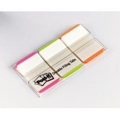 Post-It Tabs, 1 inch Lined, Pink, Green, Orange, 22/Color, 66 Tabs/Dispenser Selbstklebendes Etikett