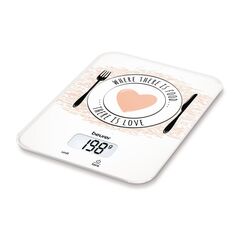 Beurer Küchenwaage KS19 Love 16.5 mm hoch, Tara, Flüssigkeitsanzeige