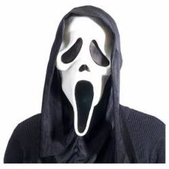 Max Bersinger Halloween Screammaske mit Tuch, Gummi