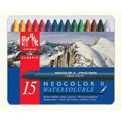 Caran d-Ache NEOCOLOR II 15's Wachspastellkreide Hart Blau, Mehrfarbig 15 Stück(e)