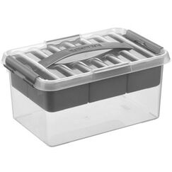 Sigma home 79200409 Aufbewahrungsbox Rechteckig Metallisch, Transparent, Farbe: Metallisch, Transparent