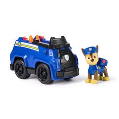 PAW Patrol Chase-Figur mit Polizei-Fahrzeug, stabiles Basis-Fahrzeug (2025), authentisches Spielzeug zur Serie für Kinder ab 3 Jahren
