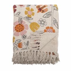 Bloomingville 82063139 Überwurfdecke 130 x 160 cm Baumwolle Mehrfarbig